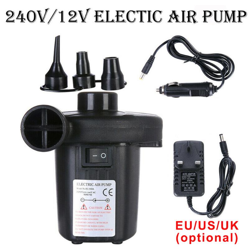 

DC 12V 60W Portable Electric Car Air Pump with 3 Nozzles Auto Air Inflatable Pump Home Toys Mattress For Camping Inflator