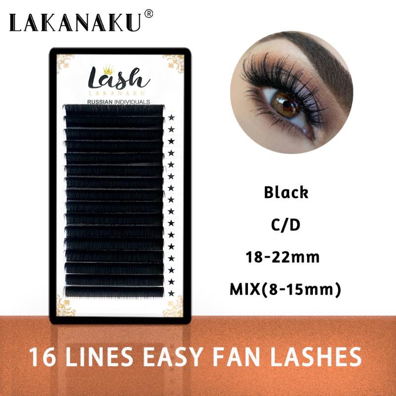 

Easy faning lashes 16lines faux cils fashion make up 1s blomming auto fan Self-faning lashes