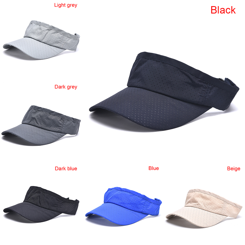 

Wide Brim Hats Big Straw Sun Caps Summer Breathable Unisex Empty Top Visor Hat UV Protection For Men And Women, Beige