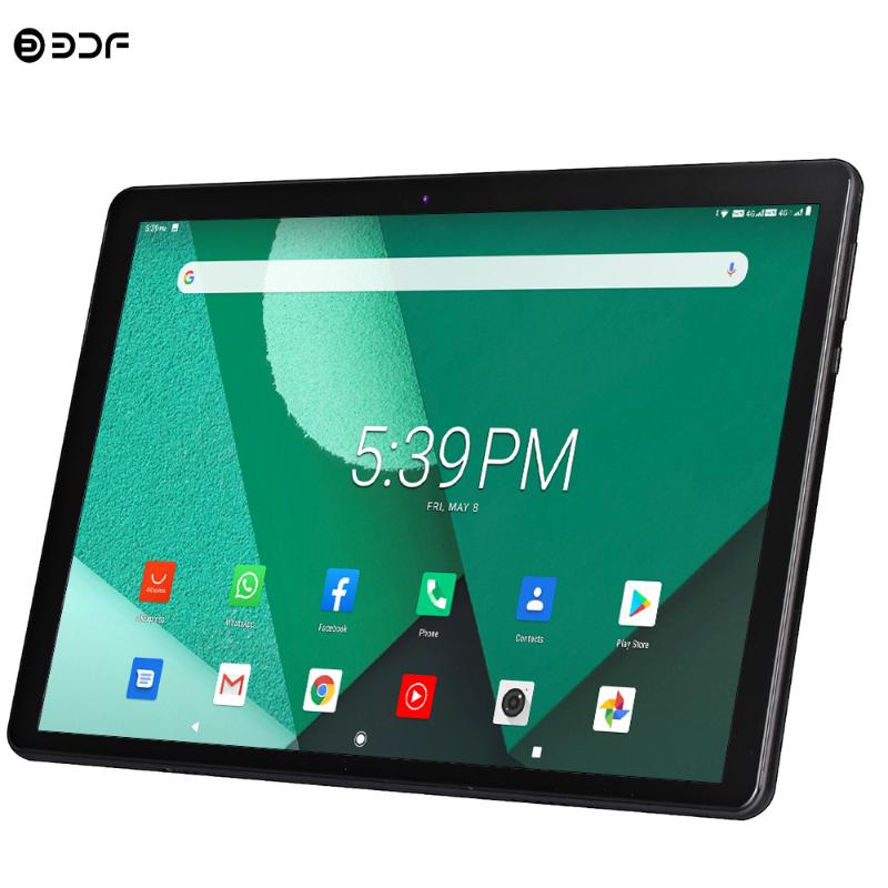 

New Tablet Pc 10.1 inch Android 9.0 Tablets Octa Core Google Play 3g 4g LTE Phone Call GPS WiFi Bluetooth Tempered Glass 10 inch, Black