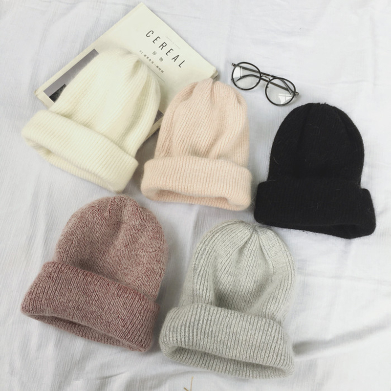 

Autumn winter hair Winter skullies Hat fashion warm beanies hats casual women solid adult caps cover head, 02