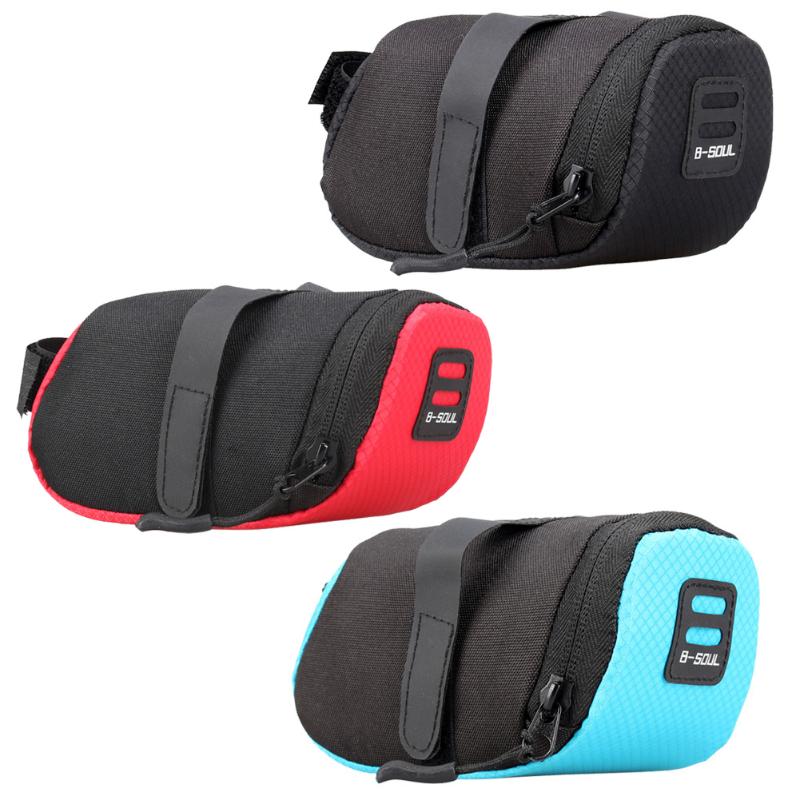 

B-SOUL Bicycle Bag Shockproof Bike Saddle Bag For Refletive Rear Pouch Large Capatity Seatpost Bike Accessories