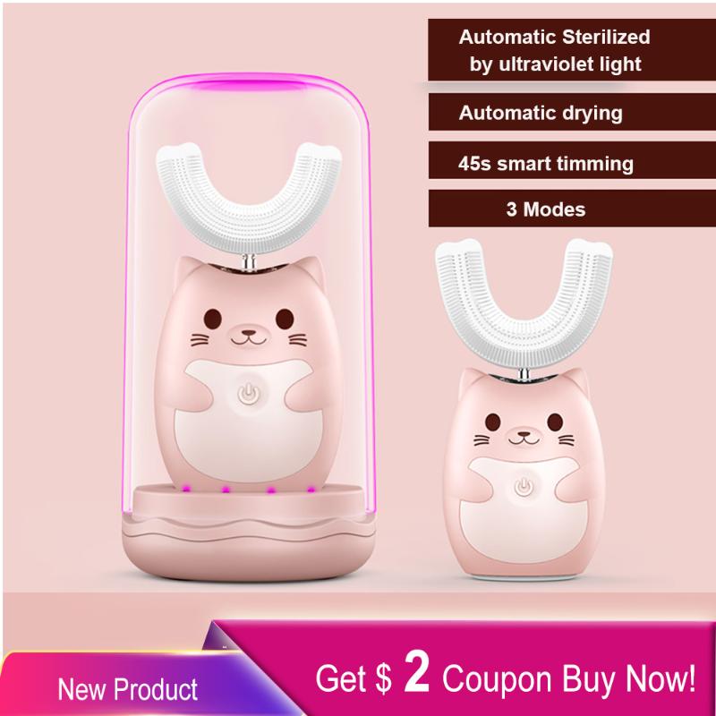 

Kid Sonic Rechargeable Electric Toothbrush Automatic 360 degree toothbrush ultrasonic soft silicone electric children