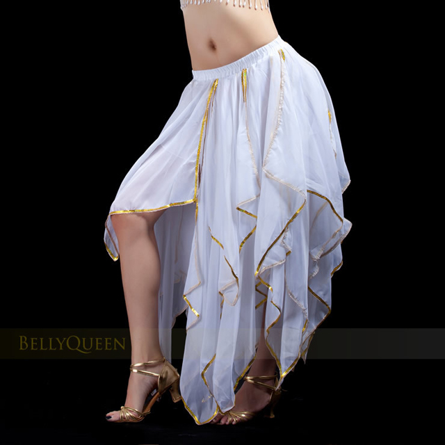 

Belly Dance Tribal Wavy Skirts Balloon Bollywood Dancing Dress Costumes Dancewears 10 Colors, White