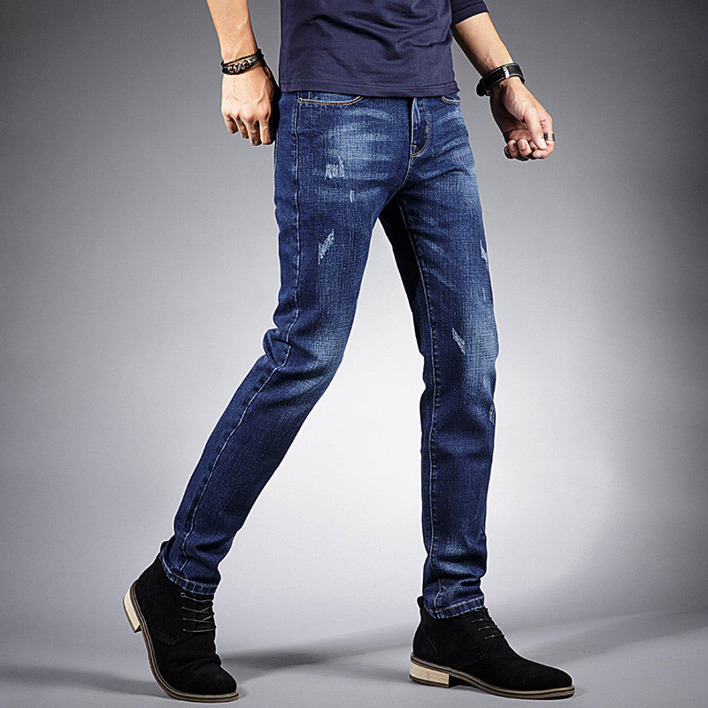 

CO new spring and summer 2020 feet buff men jeans teenagers elastic cultivate one's morality pants, As pic