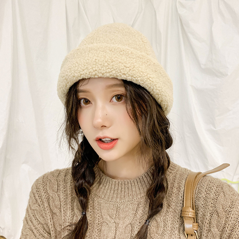 

Winter Retro Skullcap Men Sailor Cap Women Warm Rolled Cuff Bucket Cap Brimless Hat Adjustable Winter Hat Bonnet Beanies, Black