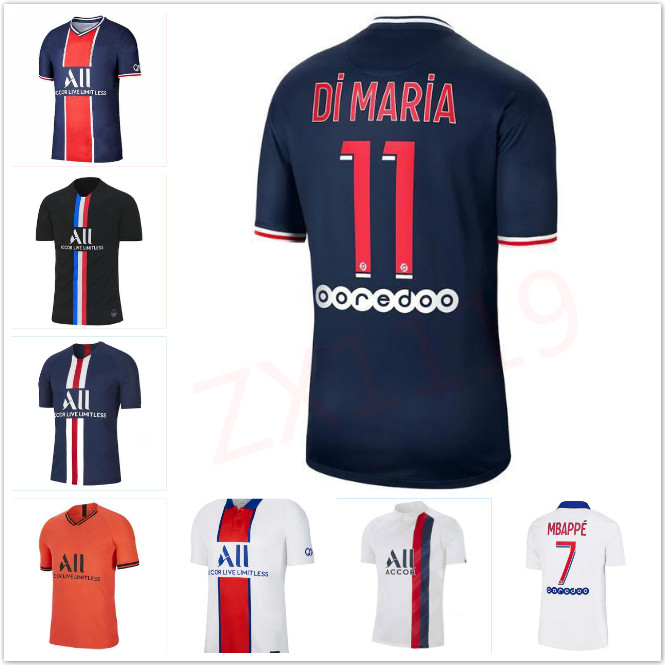 

2020/21 MBAPPE Paris Soccer Jersey Tous Unis #9 CAVANI SARABIA Uniform STAY STRONG CHINA ICARDI DI MARIA CHOUPO MOTING 4th Football Shirt, Home