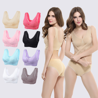 

Anterior cruciate side buckle lace together without rims sports bras super gather chest yoga running vest, See chart