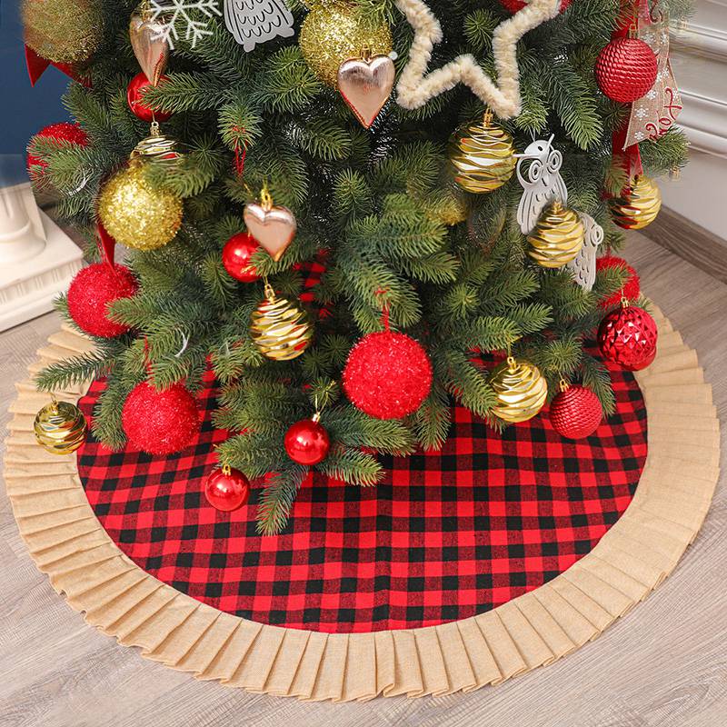 

Xmas Home Decor Tree Skirt Round Christmas Tree Skirts Bottom Dress Decor New Year Festival Props Christmas Decorations