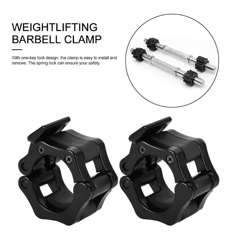 

2Pcs 25mm/28MM/30MM Barbell Clamp Barbell Collar Lock Clips Clamp Weight Lifting Bar Gym Dumbbell Fitness Body Building