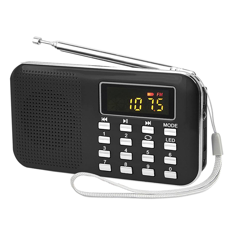 

Portable FM radio Mini LCD Digital FM Radio USB TF / mini SD Card 16GB MP3 Stereo Music Player Black