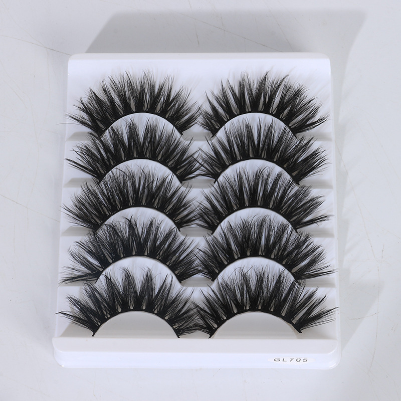 

False Eyelash 5 Pairs 3D Natural Wispy Fluffy Dramatic Volume Fake Lashes Makeup Beauty Handmade Extension Silk Eyelashes