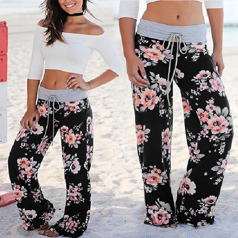 

Women Trousers Wide Leg Pant High Waist Sweatpants Baggy Pants Black Size