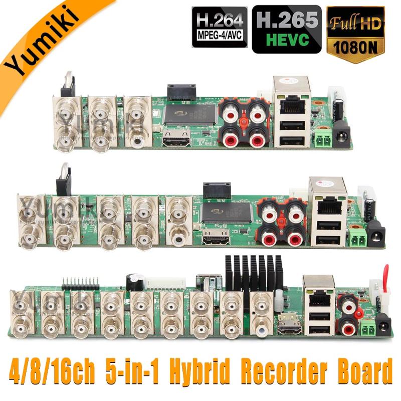 

5 in 1 4CH/8CH/16CH AHD DVR Surveillance Security CCTV Recorder DVR 1080N Hybrid Board For Analog AHD CVI TVI IP