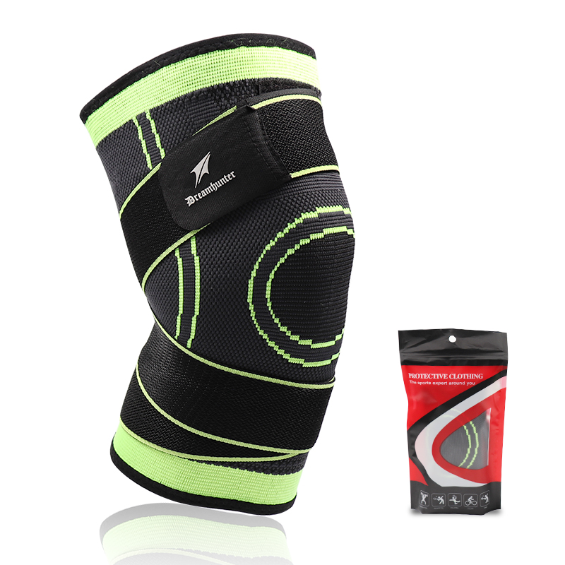 

1 piece Kneepads Men Knee Support Compression Sleeves Joint Pain Arthritis Relief Running Fitness Elastic Wrap Brace Knee Pads, Normal black