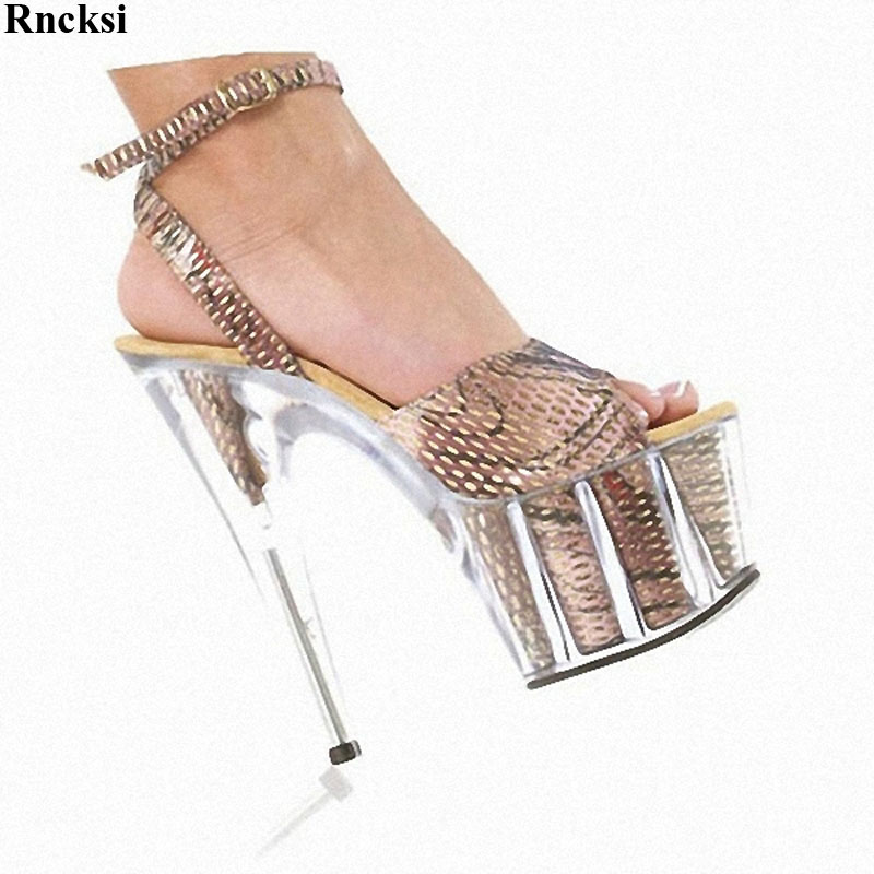 

Rncksi New Sexy 15 CM High-Heeled Sandals Nightclub Fashion Shoes Pole Dancing Shoes Model High Heels Women's, Color 2