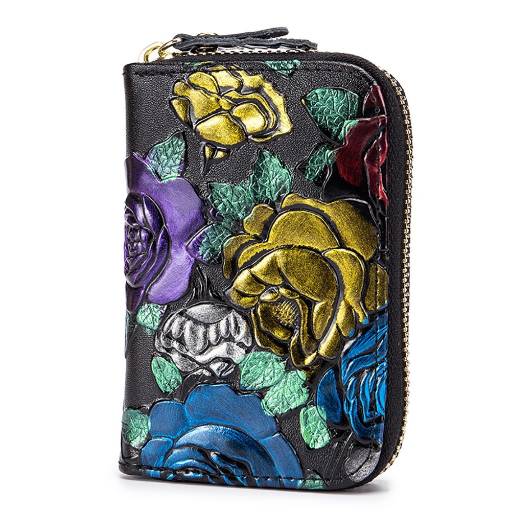 

womans wallet lady card holders genuine leather rfid cards wallet women passport cover coin purse for woman credit card holder, Red;black