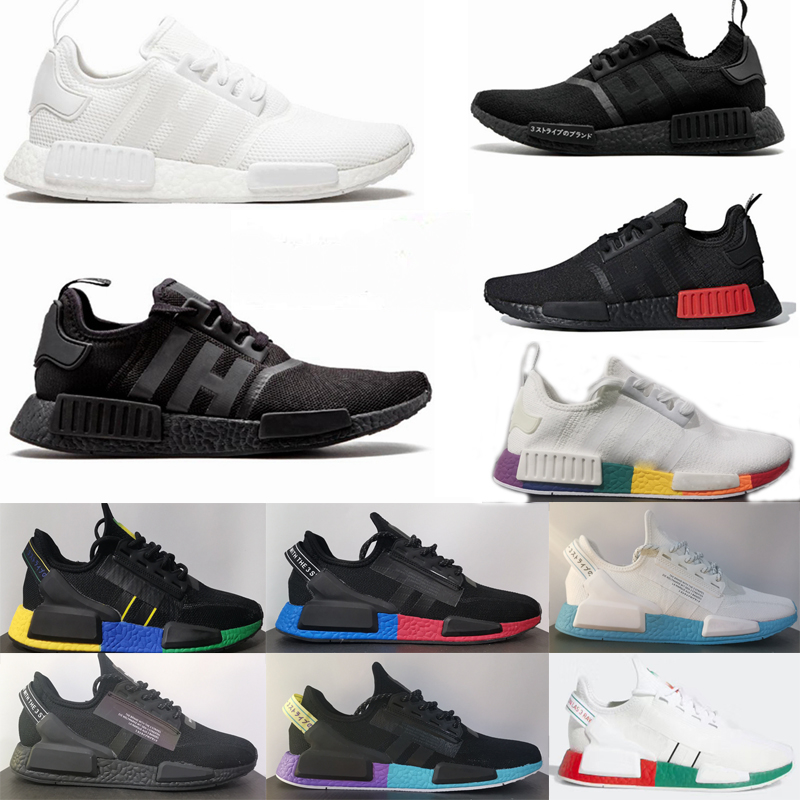 

2020 Bred NMD R1 V2 Mens Running Shoes Black White Oreo OG Classic Men Women mastermind japan Sports Trainers Sneakers, 23