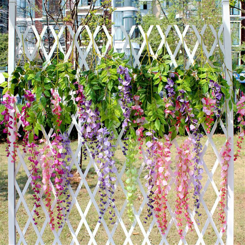 

Artificial Silk Wisteria Fake Garden Hanging Flower Plant Vine Wedding Decor Wisteria Artificial Flowers Vine Garland Wedding, 06
