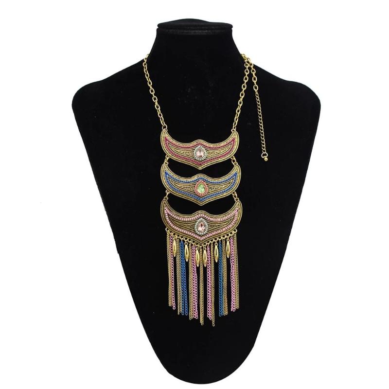 

Bohemian Ethnic Collar Choker Necklace Vintage Bib Statement Gypsy Maxi Statement Necklace Women Turkish Tribal Jewelry