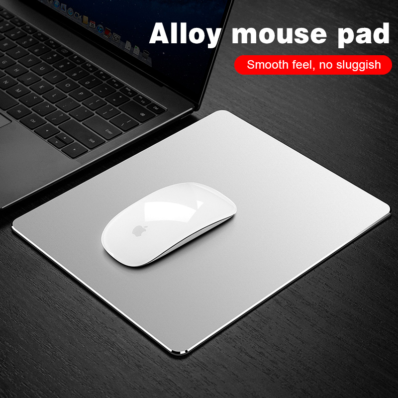 

Metal Aluminum Mouse pad Mat Hard Smooth Magic Thin Mousead Double Side Waterproof Fast and Accurate Control for Office Home