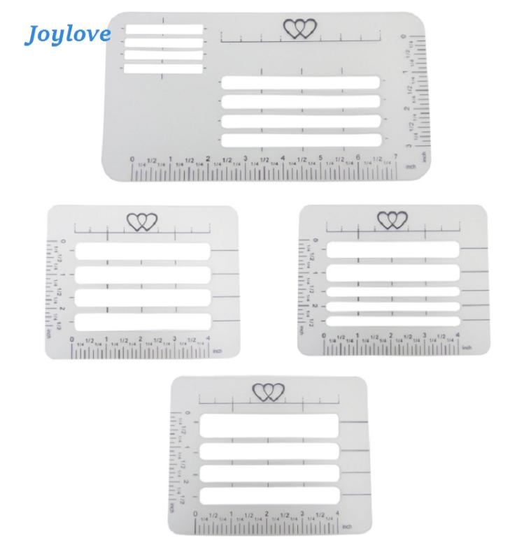 

JOYLOVE 4Pc Envelope Addressing Craft Guide Stencil Templates Fits Wide Range of Envelopes Thank You Card Mother's Day wedding