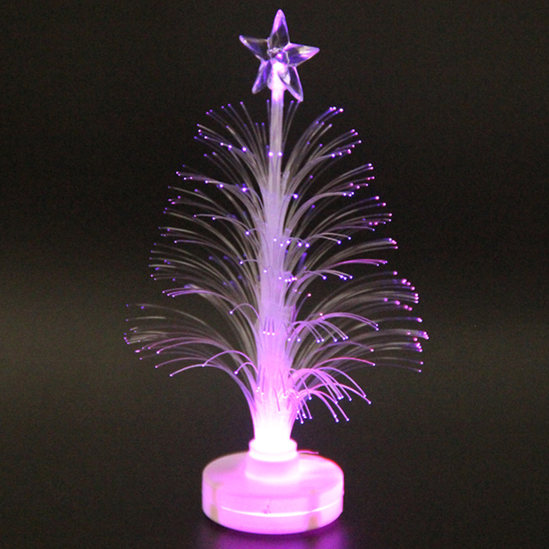 

Colored Fiber Optic LED Light-up Mini Christmas Tree with Top Star Battery Powered SUB Sale