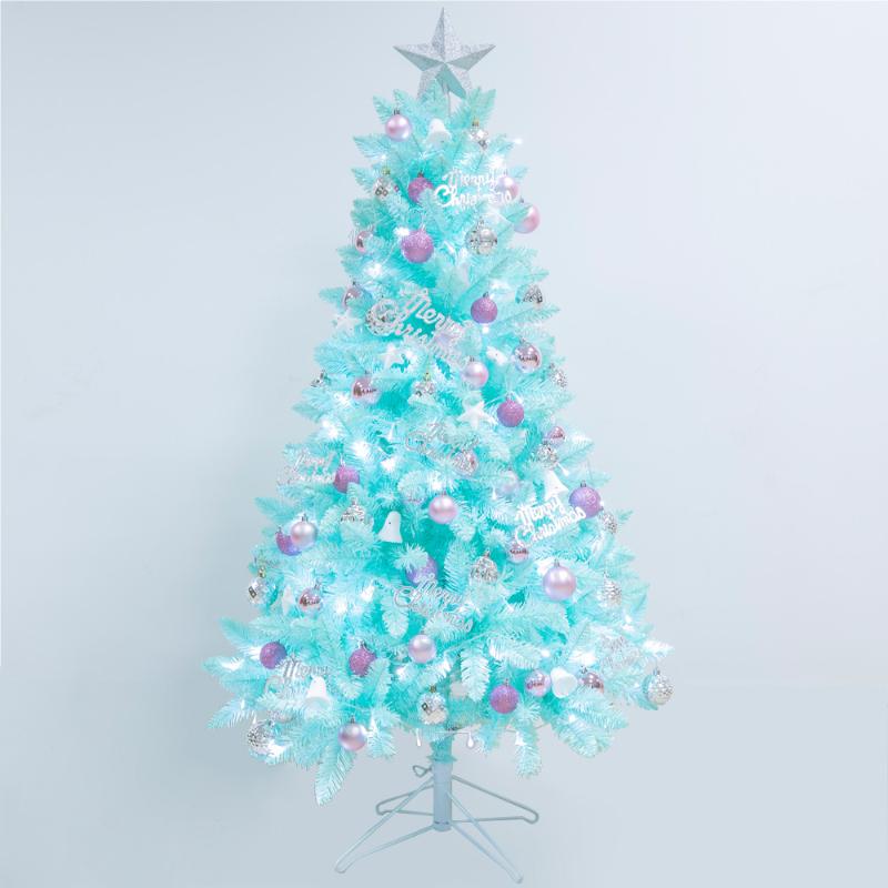 

Blue Christmas Tree With Decorative Accessories Xmas Tree Decor 120cm/4ft