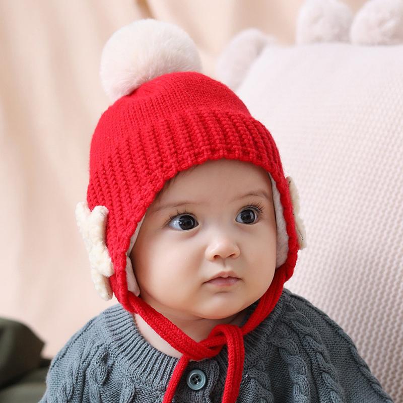 

Lovely Soft Hat One Piece winter hat for kids Baby Toddler Kids Boy Girl Knitted baby bonnet for 0M-24M 10.18, Beige