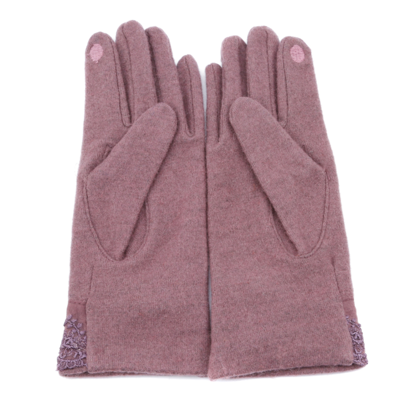 

Female Casual Solid Color Glove Women Fashion Lace Gloves High Quality Warm Fake Wool Gloves Elegant Bowknot Decor For Ladies
