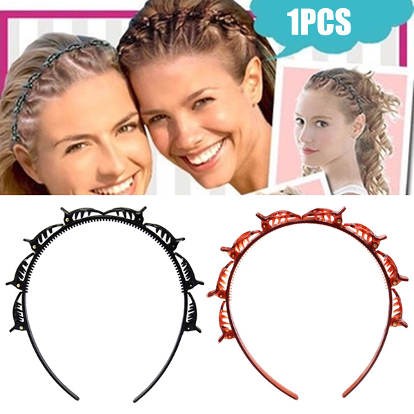 

Double Bangs Hairstyle Hairpin Hairdressing Hairpin Easy to Use Clip Layer Bands Fashion Plastic Headband Punk Womens Headwear