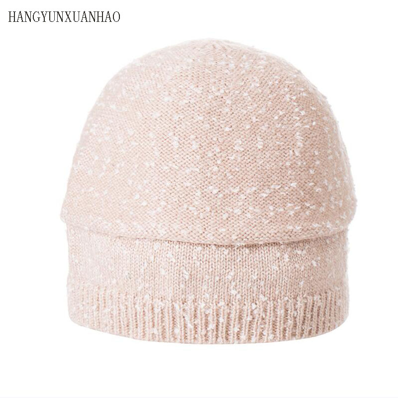 

HANGYUNXUANHAO Women's Winter Hat Knitted Wool Beanies Female Fashion Skullies Casual Outdoor Ski Caps Thick Warm Hats For Women, Navy