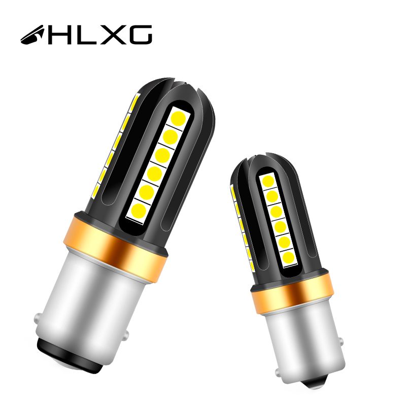 

HLXG Non-Polar 3030 led Car Turn Signal Light Reserve Lamp Auto Brake Light 1156 BA15S P21W LED BAU15S PY21W 1157 P21-5W BAY15D, As pic