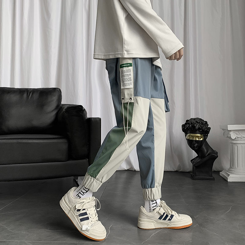 

2020 Men's Fashion Casual Pants Loose Harem Pants Hip Hop Style Trousers Streetwear Black/blue Color Jogger Sweatpants -5XL