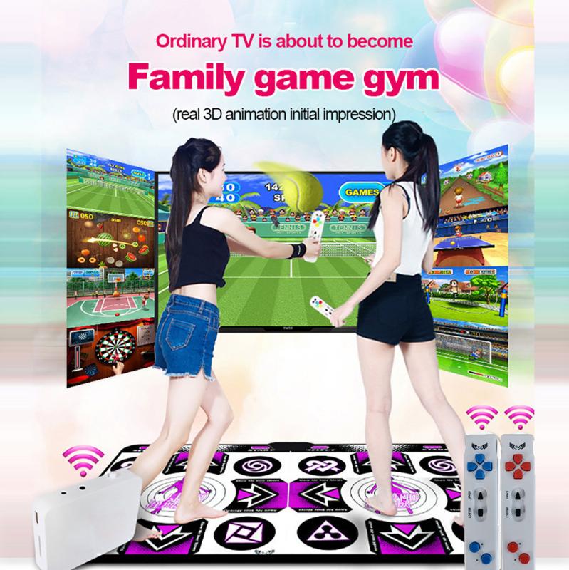 

Double User Dance Mats For TV PC Computer Non-Slip Dance Step Pads Sense Game English Flash Light Guide Double Mat #LR4