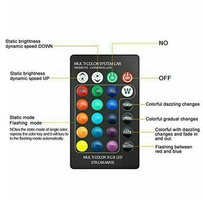 

Multi-Color Atmosphere light LED Bulbs W/RF Remote Control Parking Lights