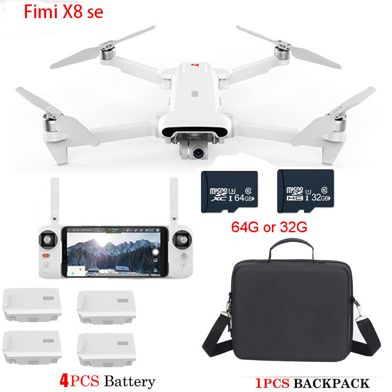 

FIMI X8SE 2020 Version Camera drone 8KM FPV 3-axis Gimbal 4K Camera HDR Video GPS 35mins Flight Time RC Quadcopter