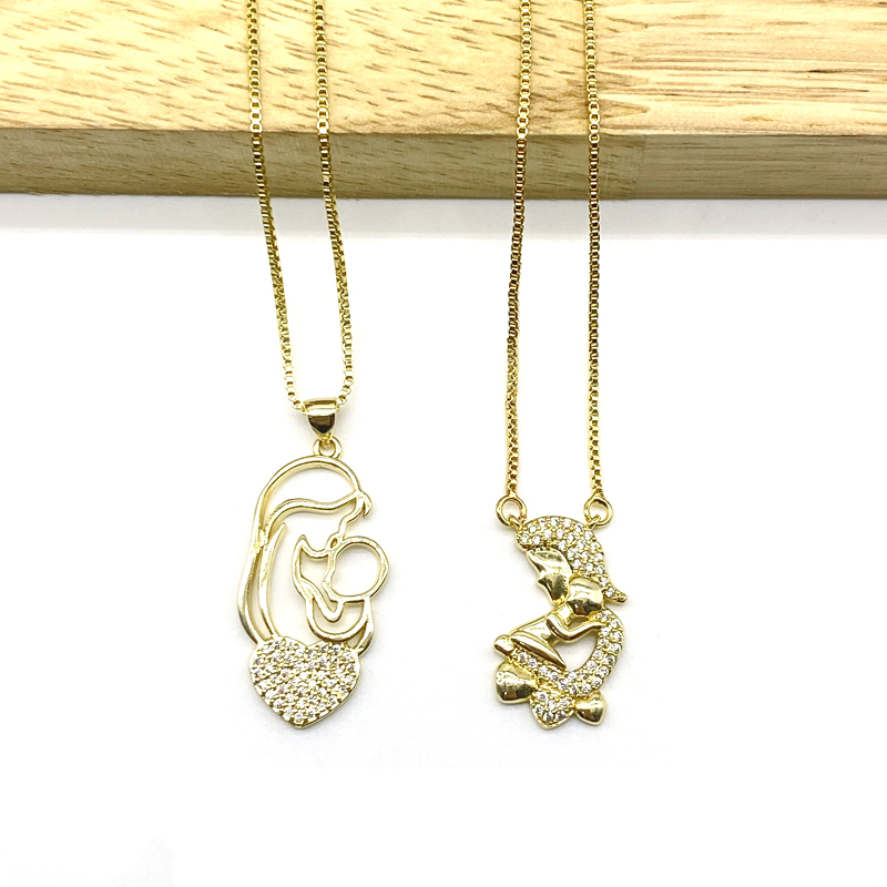 

5pcs/lot Mother's Day Gift CZ Pendants Necklaces For Women