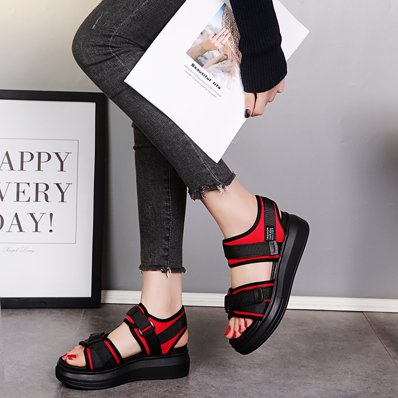 

New versatile non-slip thick bottom fashion women's shoes, Black