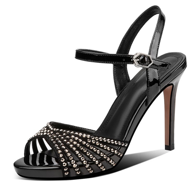 

Women's Shoes Sandals Sexy Heels Single Shoes Women Peep Toe Sexy Pumps Ladies High Heels Women Rhinestone Sandals, Qi 140 sheng 19261