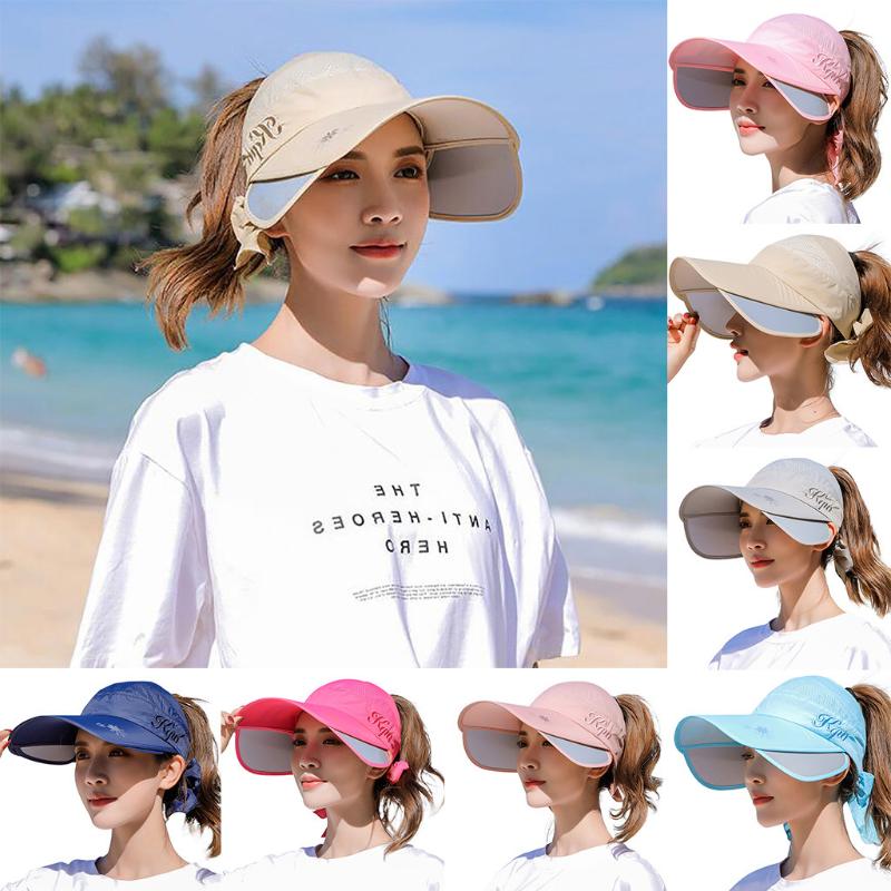 

New Fashion Summer Casual Sun Hat Lady Sun Protection Big Hat UV Protection Bike Running Bohemia Straw chapeau femme, Pink