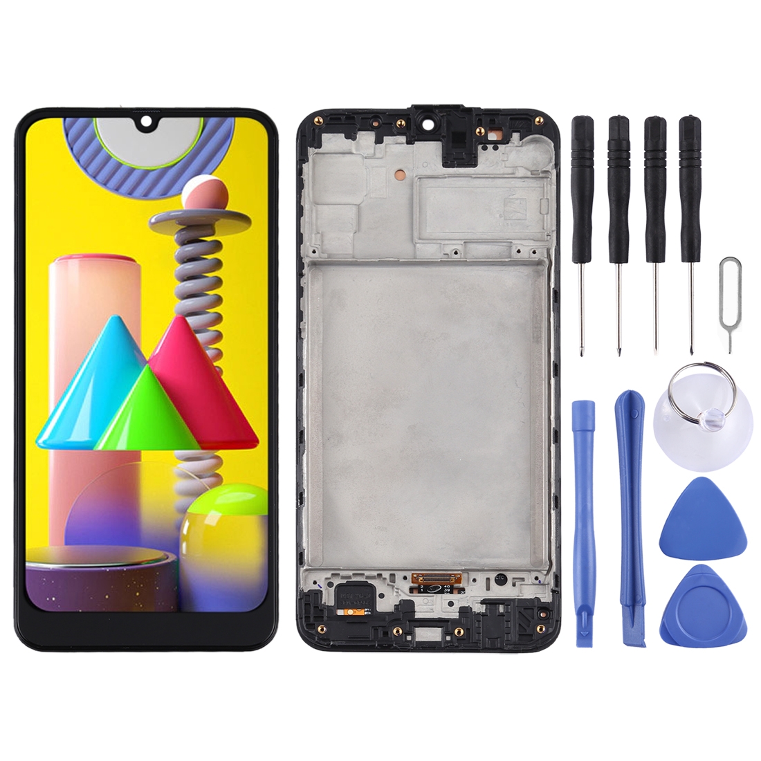

LCD Screen and Digitizer Full Assembly with Frame for Samsung Galaxy M31