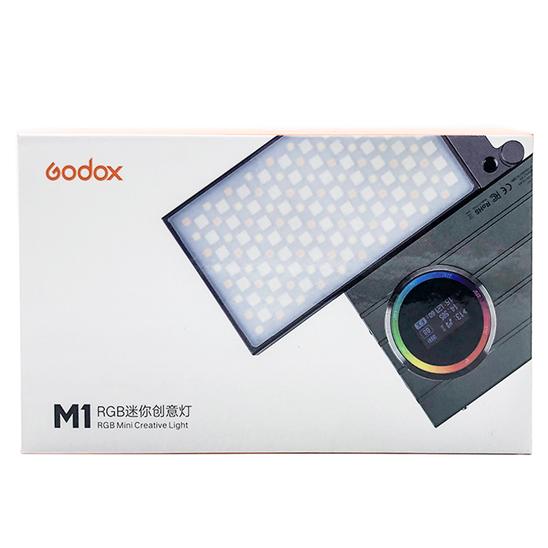 

Godox M1 Full Color RGB LED Light 2500K-8500K Portable Pocket LED Video Light Photography Lightting for Camera