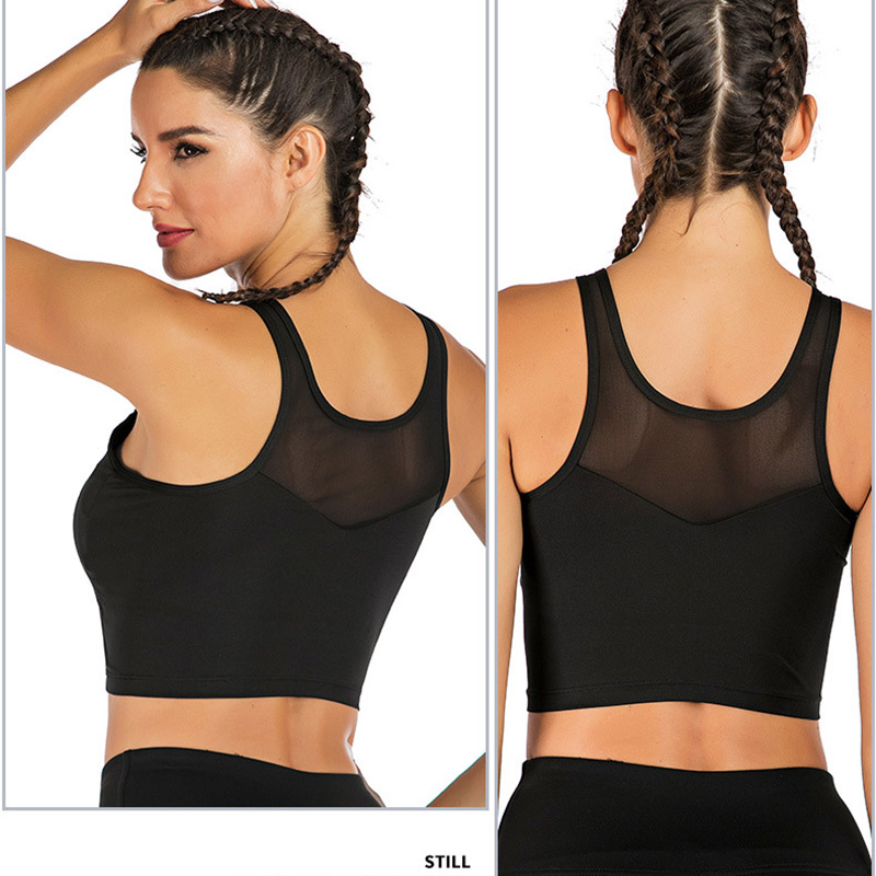 

Sexy Women Sports Bra Sexy Sports Top Fitness Crop Top Sleeveless Solid Mesh Shirt Sport Gym Clothes Tank Tops Sportswear, 01