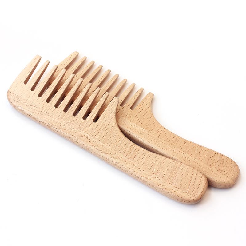 

Beech Wood Comb big-size Boutique Natural anti-static hair comb shun hair custom lettering factory direct sales