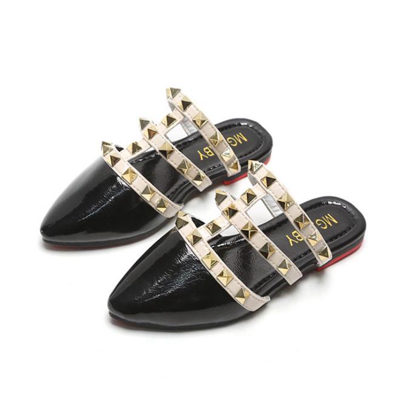 

Spring and summer 2020 little girls' slippers Roman fashion princess shoes children's sandals girl's antiskid Baotou shoes, White