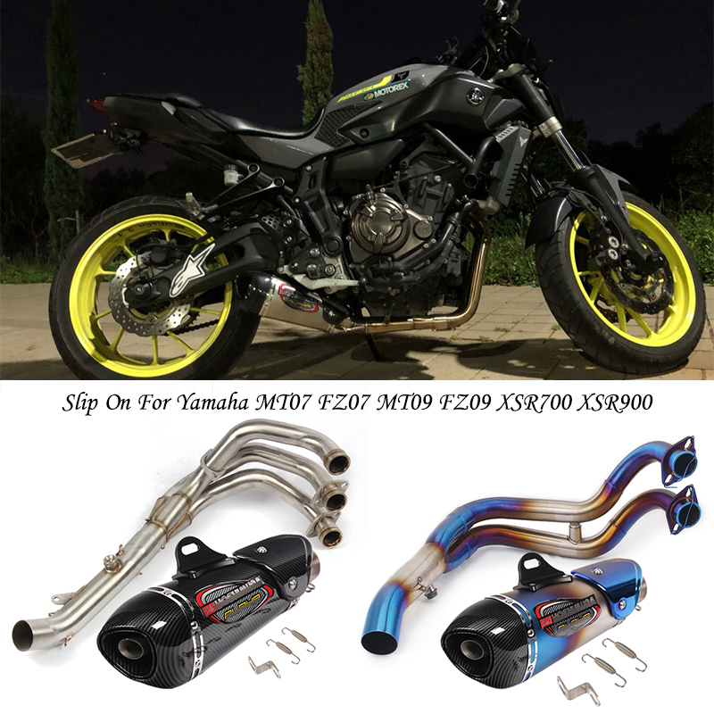 

For MT07 MT09 FZ07 FZ09 XSR700 XSR900 Tracer Motorcycle Full System YOSHIMURA Exhasut Front Link Middle Pipe