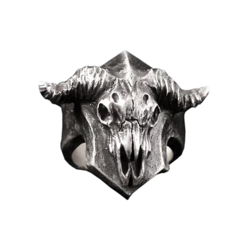

FDLK Europe and America Hot Zinc Alloy Sheep Skull Ring Men's Personality Punk Ring