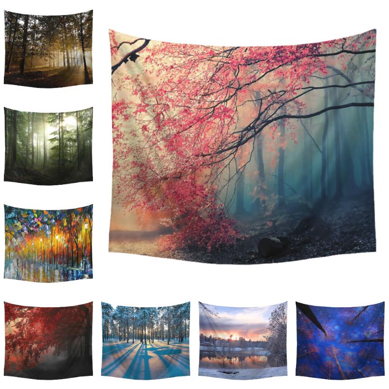 

Forest Series Print Tapestry Art Wall Hanging Blanket Bedspread Beach Towel Background Cloth Carpet Living Room Decoration