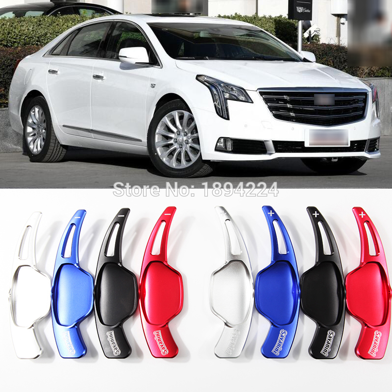 

2pcs High Quality Aluminum Car Steering Wheel Shift Paddle Shifter Extension For Cadillac XTS 2013-2018